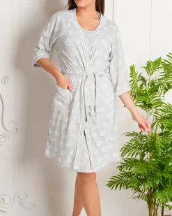 Hot Damski szlafrok w serduszka Szlafroki