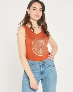 Best Damski top w kolorze camelowym Bluzki / Koszule / Koszulki