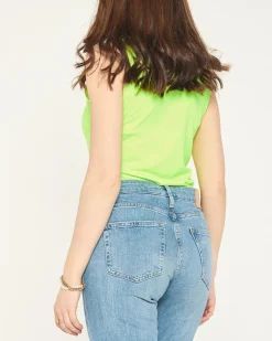 Sale Damski top w kolorze owym zielonym Bluzki / Koszule / Koszulki