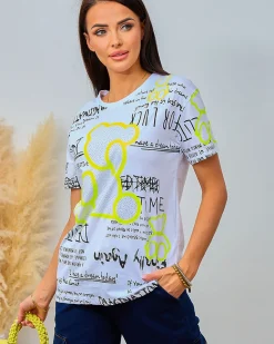 Sale Damski t-shirt z nadrukiem Bluzki / Koszule / Koszulki