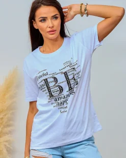 Sale Damski t-shirt z nadrukiem Bluzki / Koszule / Koszulki