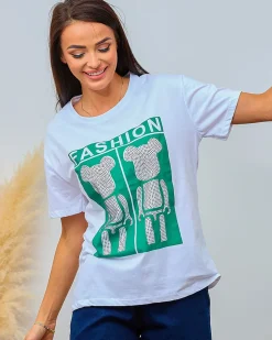 Sale Damski t-shirt z nadrukiem Bluzki / Koszule / Koszulki