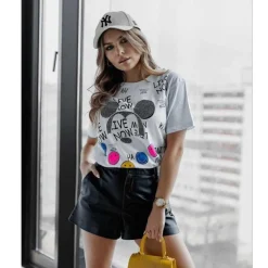 Sale Damski t-shirt z nadrukiem Bluzki / Koszule / Koszulki
