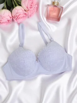 Outlet Damski usztywniany biustonosz z koronką Elegance Lace Codzienne