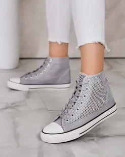 Clearance Damskie ażurowe trampki Nizzef Trampki