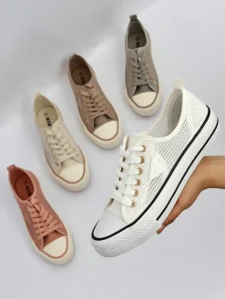 Clearance Damskie ażurowe trampki Rebbse Trampki