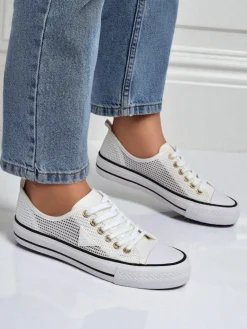 Clearance Damskie ażurowe trampki Rebbse Trampki