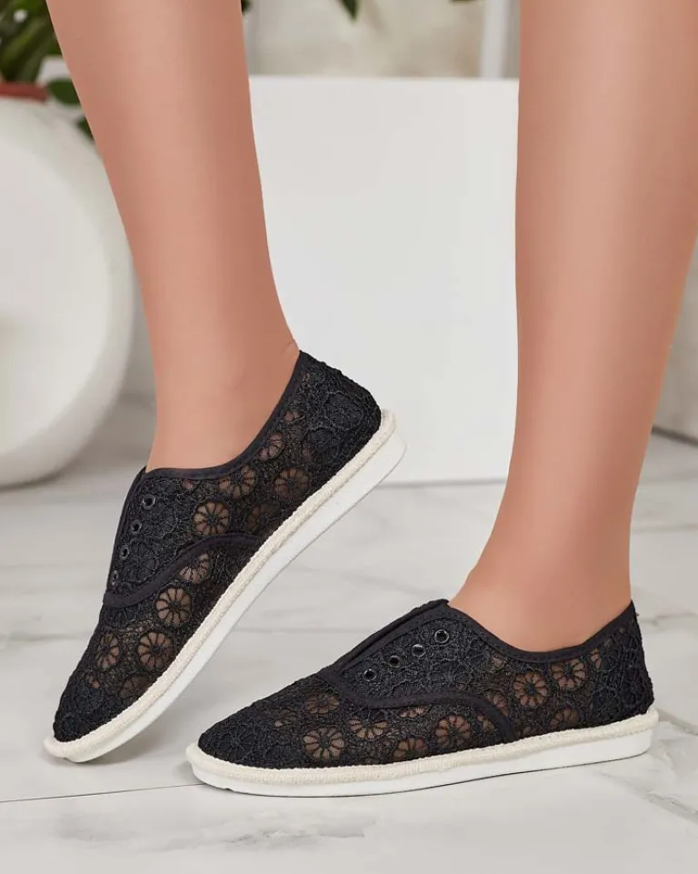 Outlet Damskie ażurowe tenisówki Nurram Trampki