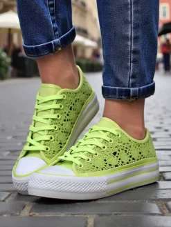 Clearance Damskie ażurowe trampki Nizzet Trampki