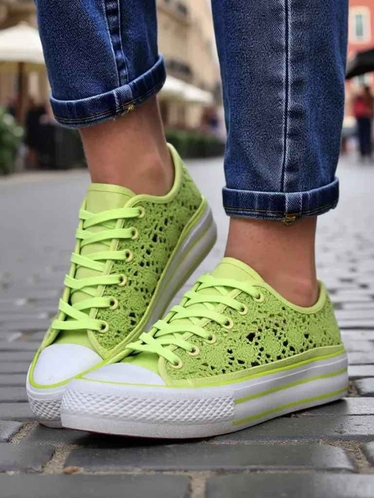 Clearance Damskie ażurowe trampki Nizzet Trampki