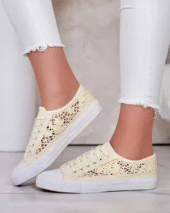 Best Damskie ażurowe trampki Niz Trampki