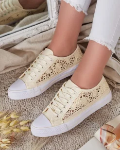 Best Damskie ażurowe trampki Niz Trampki