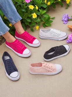 Best Damskie ażurowe trampki Niz Trampki