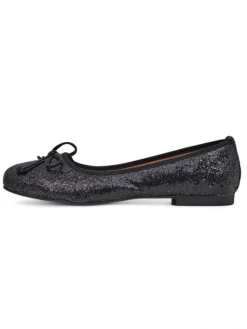 Damskie baleriny z brokatem i kokardką Aramie Buty Na Wielkie Wyjście|Baleriny Klasyczne