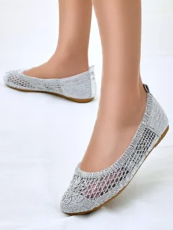 Damskie baleriny ażurowe Annete Baleriny Klasyczne
