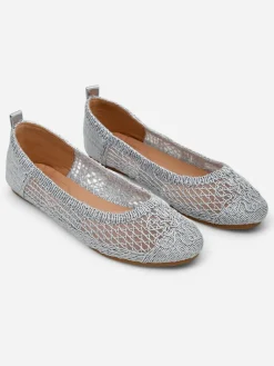 Damskie baleriny ażurowe Annete Baleriny Klasyczne