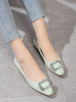 Hot Damskie baleriny z brokatem Ofenale Baleriny Klasyczne