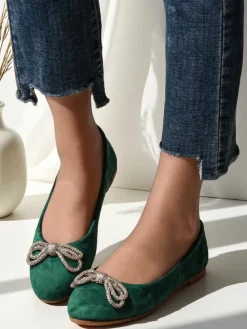 Best Damskie baleriny z kokardką Ofelna Buty Na Wielkie Wyjście|Baleriny Klasyczne