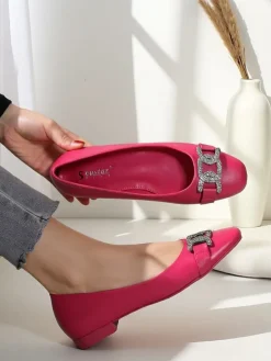 Hot Damskie baleriny z kokardką Frelie Buty Na Wielkie Wyjście|Baleriny Klasyczne