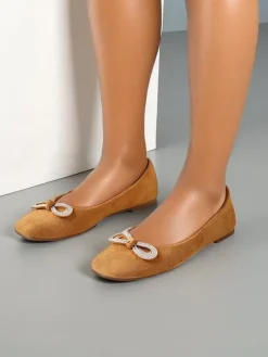 Clearance Damskie baleriny z kokardką Cocar Baleriny Klasyczne