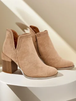 Best Damskie botki na słupku Vettot Botki Bez Ocieplenia|Botki Na Słupku