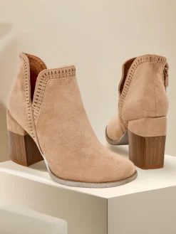 Best Damskie botki na słupku Vettot Botki Bez Ocieplenia|Botki Na Słupku