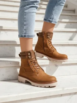 Discount Damskie botki workery Fiemo Workery|Botki Z Delikatnym Ociepleniem