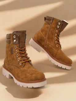 Discount Damskie botki workery Fiemo Workery|Botki Z Delikatnym Ociepleniem