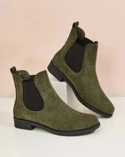 New Damskie botki a'la sztyblety z eko-zamszu Ataras Botki Z Delikatnym Ociepleniem|Sztyblety