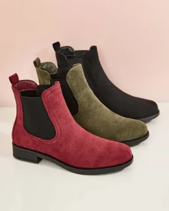 New Damskie botki a'la sztyblety z eko-zamszu Ataras Botki Z Delikatnym Ociepleniem|Sztyblety