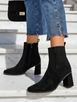 Discount Damskie botki Nomur Botki Z Delikatnym Ociepleniem|Botki Na Słupku