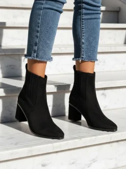 Discount Damskie botki Nomur Botki Z Delikatnym Ociepleniem|Botki Na Słupku