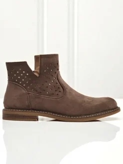 Hot Damskie botki Rito Botki Bez Ocieplenia|Botki Na Płaskim Obcasie