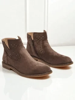 Hot Damskie botki Rito Botki Bez Ocieplenia|Botki Na Płaskim Obcasie