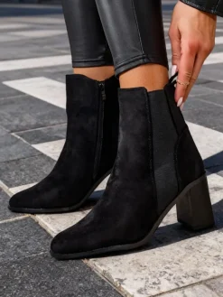 Clearance Damskie botki na słupku Enotto Botki Bez Ocieplenia|Botki Na Słupku