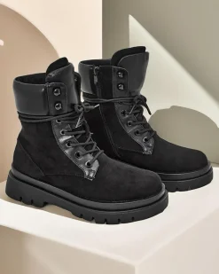 New Damskie botki workery Ferrinole Workery|Botki Z Delikatnym Ociepleniem