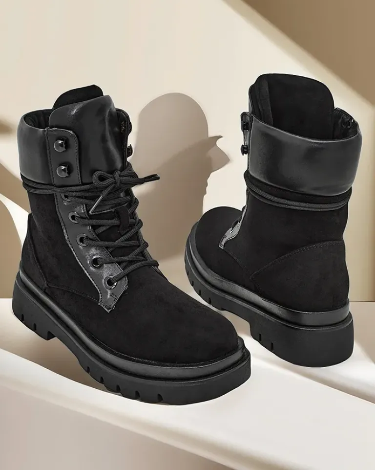 New Damskie botki workery Ferrinole Workery|Botki Z Delikatnym Ociepleniem