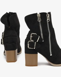 Clearance Damskie botki na słupku w kolorze m Ferrgo Botki Na Słupku|Botki Bez Ocieplenia