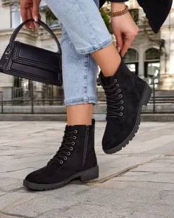 Damskie botki workery Erino Workery|Botki Z Delikatnym Ociepleniem