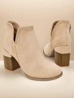 Best Damskie botki na słupku Vettot Botki Bez Ocieplenia|Botki Na Słupku