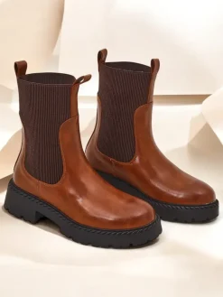 Best Damskie botki Masolina Botki Z Delikatnym Ociepleniem|Botki Na Platformie