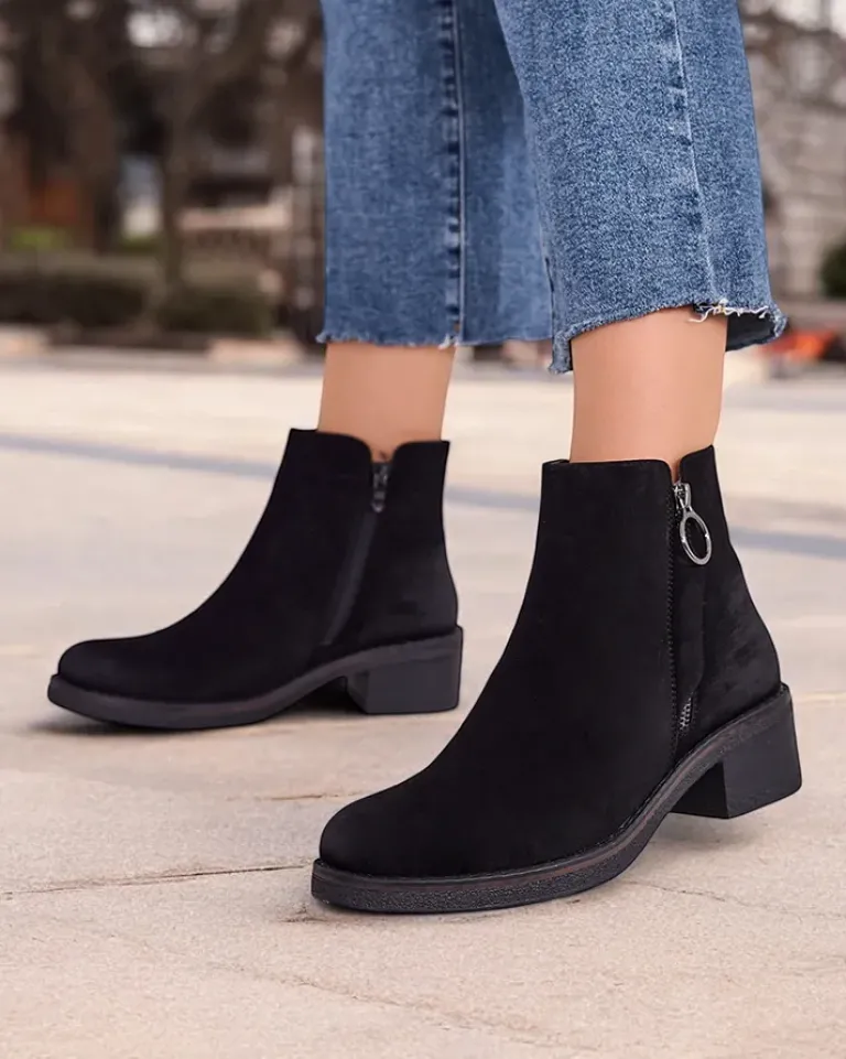 Best Damskie botki Milo Botki Z Delikatnym Ociepleniem|Botki Na Słupku