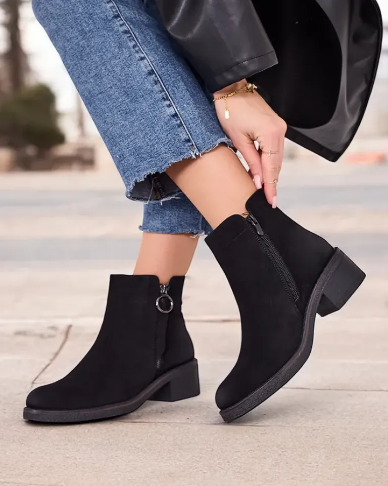 Best Damskie botki Milo Botki Z Delikatnym Ociepleniem|Botki Na Słupku