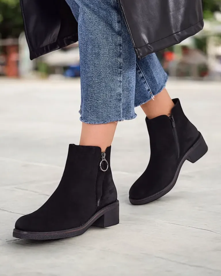 Best Damskie botki Milo Botki Z Delikatnym Ociepleniem|Botki Na Słupku