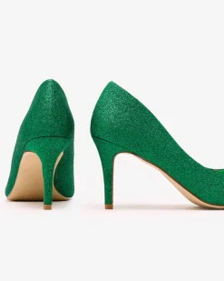 Discount Damskie czółenka na szpilce z brokatem Matomilso Klasyczne