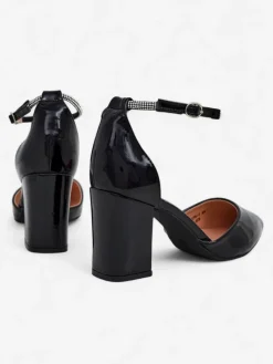 Hot Damskie czółenka lakierowane z paseczkiem z cyrkonii Furoni Klasyczne