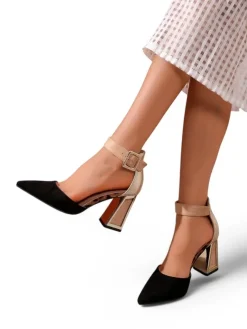 Discount Damskie czółenka z ozdobnym obcasem Sammid Klasyczne