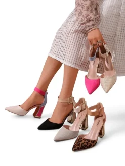 Discount Damskie czółenka z ozdobnym obcasem Sammid Klasyczne