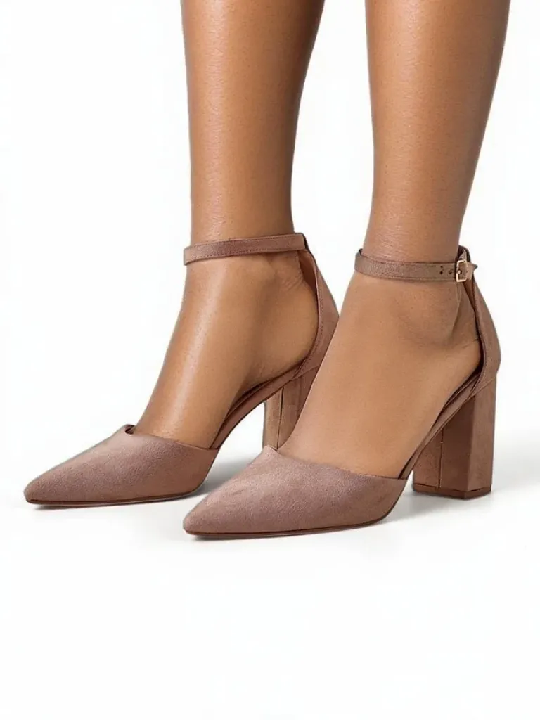 Hot Damskie czółenka eko zamszowe Caldesse Klasyczne