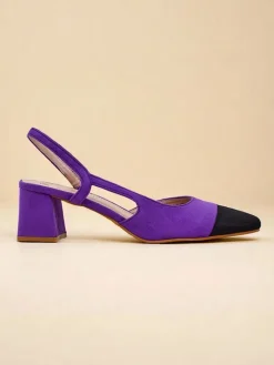 New Damskie czółenka na niskim obcasie z ozdobnym noskiem Eleganzo Klasyczne